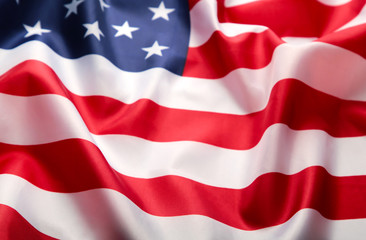 USA flag background. Independence day, top view