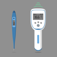 Medical digital non-contact thermometer gun for body temperature measuring  and digital electronic classic thermometer