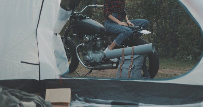 biker camping