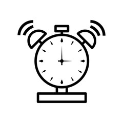 Alarm clock line icon