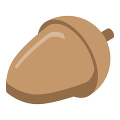 Oak acorn icon. Isometric of oak acorn vector icon for web design isolated on white background © ylivdesign