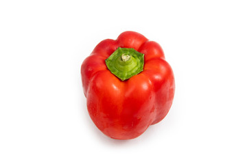 red pepper on a white background