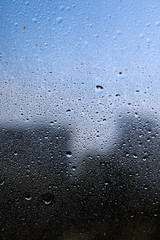 water drops on glass