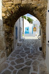 Greece, Antiparos island, 'Kamara', the entrance to the old Venetian castle of Antiparos.