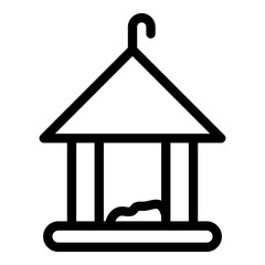 Season bird feeder icon. Outline season bird feeder vector icon for web design isolated on white background