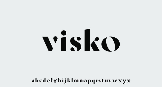 visco elegant lowercase font. luxury and unique alphabet