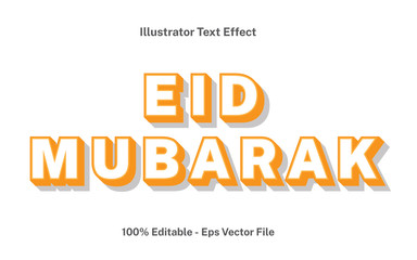 Eid Mubarak 3d editable text effect with 3d type style with beautiful geometrical background.