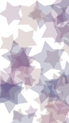 Gray translucent stars on a white background. Vertical image orientation. 3D illustration