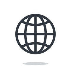 Web icon vector template. Line sign go to website 