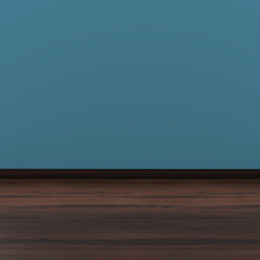 Interior Design Empty Wall Rustic Dark Oak Floor