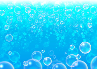 Underwater abstract background wallpaper with bubbles.
