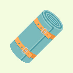 Tourist mat flat vector illustration.