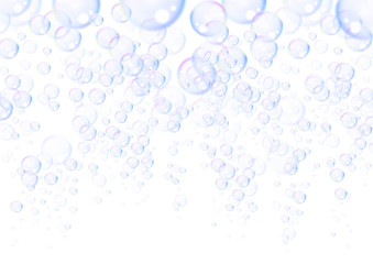 Fototapeta na wymiar Abstract bubbles and sky (or underwater) background wallpaper.
