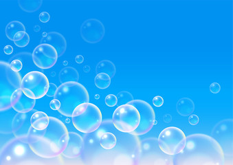 Abstract bubbles and sky (or underwater) background wallpaper.