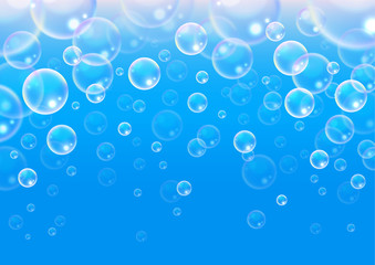 Abstract bubbles and sky (or underwater) background wallpaper.