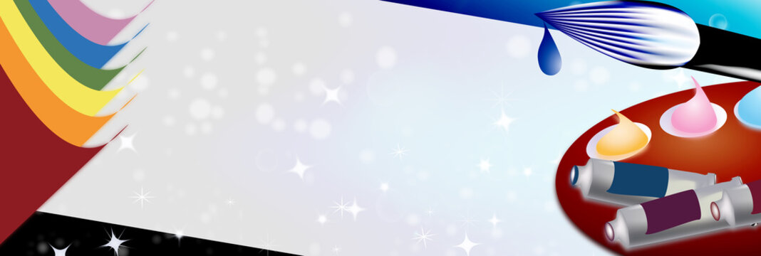 絵筆パレット絵の道具は筆や絵の具のイラストバナー素材 Stock イラスト Adobe Stock 絵筆パレット絵の道具は筆や絵の具のイラストバナー素材 Stock イラスト Adobe Stock