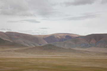Fototapeta na wymiar Mongolia landscape. Altai Tavan Bogd National Park in Bayar-Ulgii