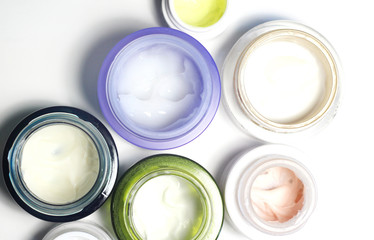Mix of face creams for beautiful skin