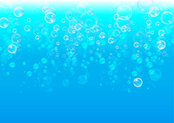 Abstract bubbles and sky (or underwater) background wallpaper.