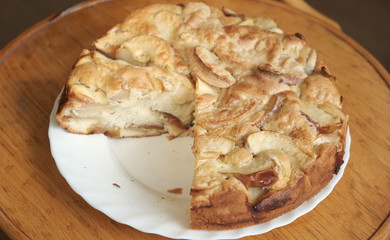 apple pie on a plate, charlotte