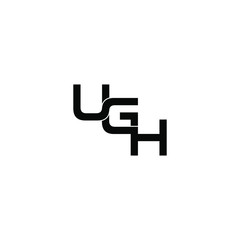 ugh letter original monogram logo design
