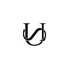 us letter original monogram logo design