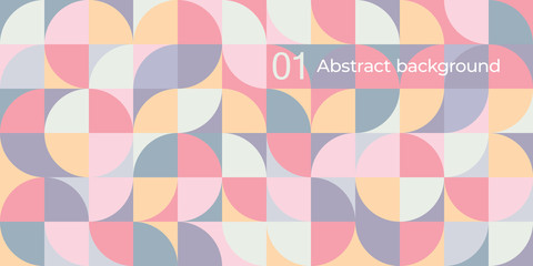 Abstract vector background of geometric round shapes. Colorful modern pattern. - 350903355