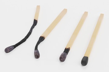 Realistic 3D Render of Matches