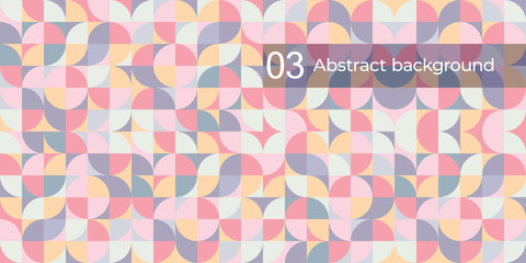 Abstract vector background of geometric round shapes. Colorful modern pattern. - 350906578