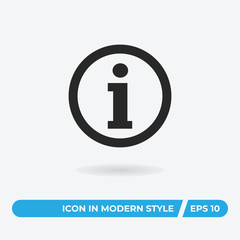 Information vector icon, simple sign for web site and mobile app.
