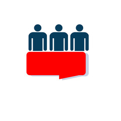 Fototapeta premium A group of people makes a statement. Meeting. Icon. Vector illustration
