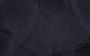 Obraz premium Abstract black background. Backdrop with dark transparent bubbles. 3D illustration
