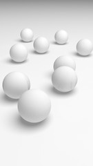 White abstract background. Lowpoly backdrop. Crumpled paper. 3D illustration