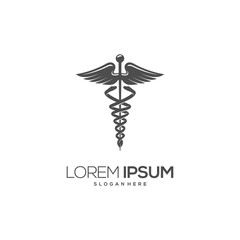 medical symbol silhouette logo vector