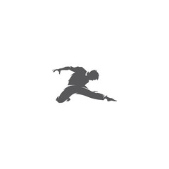 Fototapeta na wymiar modern dance silhouette logo vector