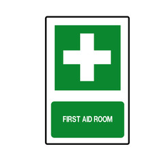 First Aid Room Symbol, Vector Illustration, Isolate On White Background Icon. EPS10