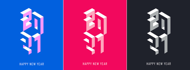Set of 2021 text logo design - obrazy, fototapety, plakaty