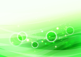 abstract green background with bubbles