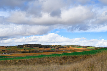 Obraz premium The main pilgrimage route to Santiago