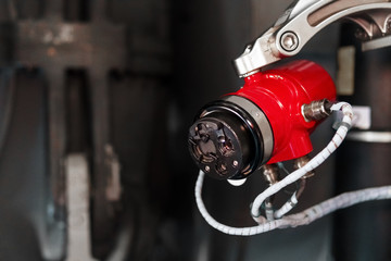 Red infrared flame Sensor on an industrial site.