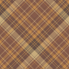 Seamless pattern in brown and beige colors for plaid, fabric, textile, clothes, tablecloth and other things. Vector image. 2