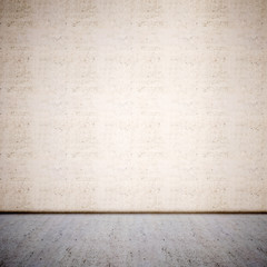 Concept or conceptual solid and rough beige background of concrete floor and wall as a vintage pattern layout. A 3d illustration metaphor for minimalism, time and material