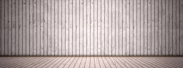 Concept or conceptual vintage or grungy gray background of natural wood or wooden old texture floor and wall as a retro pattern layout. A 3d illustration metaphor to time, material, emptiness,  age 