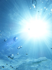 Bubble ring in the sea Japan