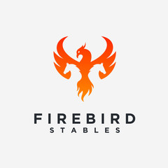 phoenix horse logo. bird logo