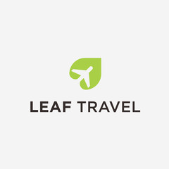 leaf travel logo. leaf logo