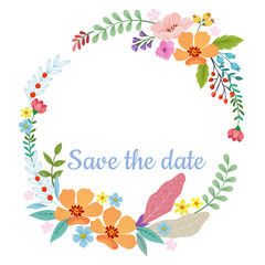 Fototapeta premium flower and frame invitation card vector design.