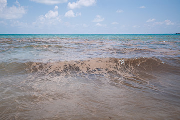 Fototapeta premium Sea polluted by industrial waste