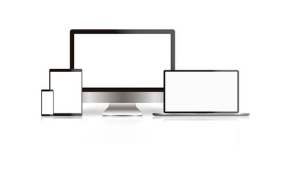 Technology devices with responsive web designs on the screens