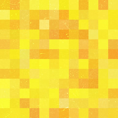 Seamless geometric checked pattern. Ideal for printing onto fabric and paper or decoration. Yellow, orange colors.
